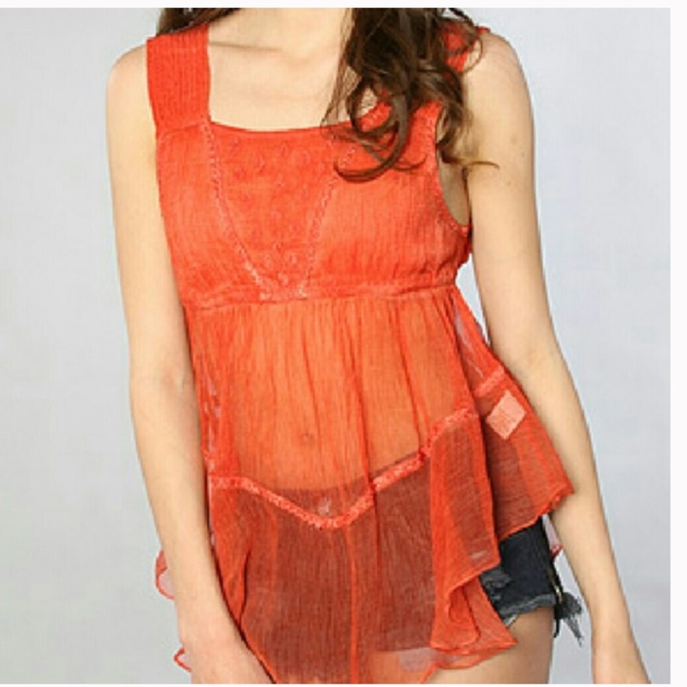 Free People Sheer Tank Top